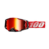 100% Armega Red Goggle Mirrored