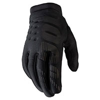 100% Brisker Youth Gloves Black Kinder