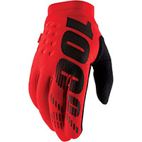 100% Brisker Gloves Red