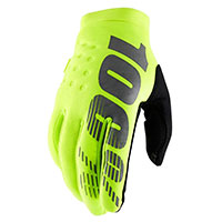 Gants 100% Brisker Youth Jaune