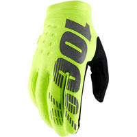 100% Brisker Mx Gloves Fluo Yellow