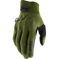 100% Cognito Smart Shock Gloves Army Green