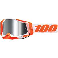 100% Racecraft 2 Arancio Bianco Argento Specchiato