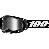 100% Racecraft 2 Goggle Black Silver Mirror