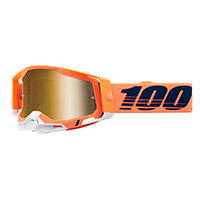 Maschera 100% Racecraft 2 Coral Specchiato Oro