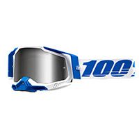 Maschera 100% Racecraft 2 Isola Argento Specchiato
