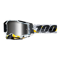Maschera 100% Racecraft 2 Korb Specchiato Argento