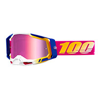 Maschera 100% Racecraft 2 Mission Specchiato Rosa