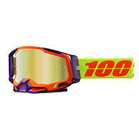 Maschera 100% Racecraft 2 Panam Specchiato Oro
