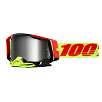 Maschera 100% Racecraft 2 Wiz Argento Specchiato