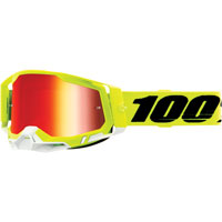 100% Racecraft 2 Giallo lente specchio rosso