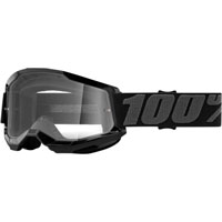 100% Strata 2 Black Goggle Lens Clear