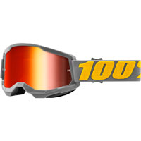 100% Strata 2 Izipizi Goggle Red Mirror