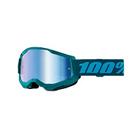 100% Strata 2 Stone Goggle Mirrored Blue