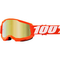 Maschera 100% Strata 2 Arancio Lente Oro