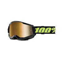 100% Strata 2 Solar Eclipse Goggle Mirrored Gold