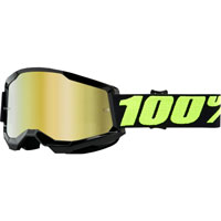 Maschera 100% Strata 2 Upsol Nero Lente Oro