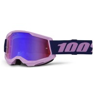 100% Strata 2 Purple Goggle Red Blue