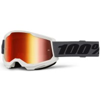 100% Strata 2 Grey Goggle Mirrored Red