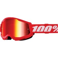 100% Strata 2 Junior Mask Red Mirrored