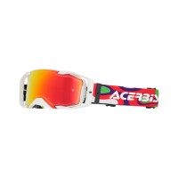Masque Acerbis Vortex Mirror blanc rouge