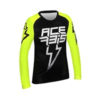 Camiseta Acerbis J-Kid Blizzard negro blanco