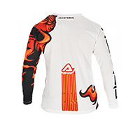 Camiseta Acerbis MX J-Kid Two naranja blanco - 3