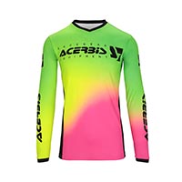 Camiseta Acerbis Mx J-Track Stabi fucsia amarillo fluo - 2