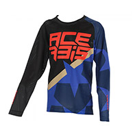 Acerbis Mx J-windy One Kid Vented Jersey Blue Black Kid