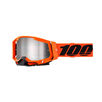 Masque 100% Racecraft 2 Neon Orange Miroir