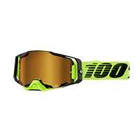 Masque 100% Armega Neon Jaune Miroir Or