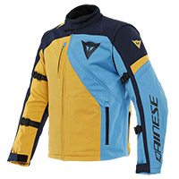 Chaqueta Dainese Ranch Tex amarillo mineral azul claro