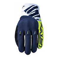 Guanti Five E3 Giallo Fluo Blu