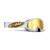 Gafas FMF Powercore Core blanco rojo espejado