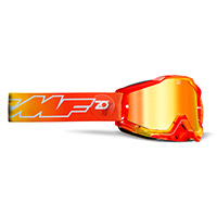 Gafa FMF Powerbomb Osborne Mirror Lente roja