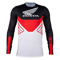 Camiseta Fox Flexair Honda negro blanco