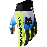 Guantes Fox Pro Circuit Foyl negro blanco azul