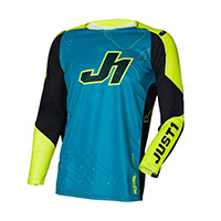 Maglia Just-1 J Flex 2.0 Frontier Teal Nero Giallo