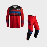 Completo Leatt Ride Kit Moto 3.5 Stripes Rosso