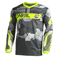 Maglia O Neal Element Camo V.22 Grigio Giallo