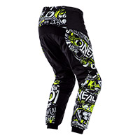 O Neal Element Youth Attack Pants Black Yellow Kid