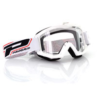Maschera Progrip 3201 Race Line Bianco