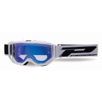Máscara Progrip 3300 Vision Go Blanco Mate Lente Azul Espejo