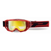 Progrip Maschera 3300 Vision Go rosso lente oro specchio