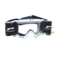 Máscara Progrip 3300 Vision Go blanca con Roll-Off XXL