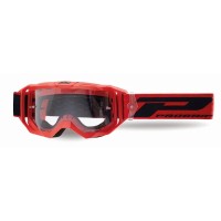 Progrip Maschera 3300 Vision Go rosso lente chiara