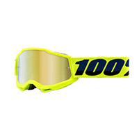 Maschera 100% Accuri 2 Youth Neon Giallo Specchiato