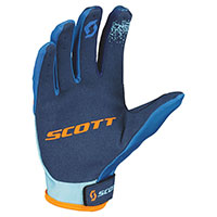 Guanti Scott 350 Race Evo Blu Arancio