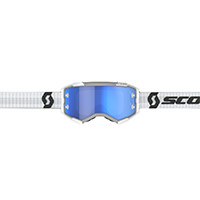 Masque Scott Fury blanc bleu chrome - 2