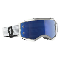 Scott Fury Goggle White Blue Chrome